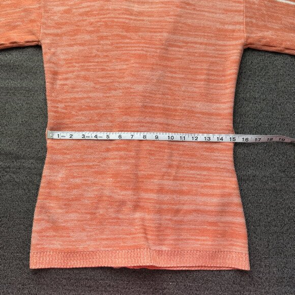 Space Dye Cardigan Peachy Orange Vintage Knit Sweater - Picture 13 of 15